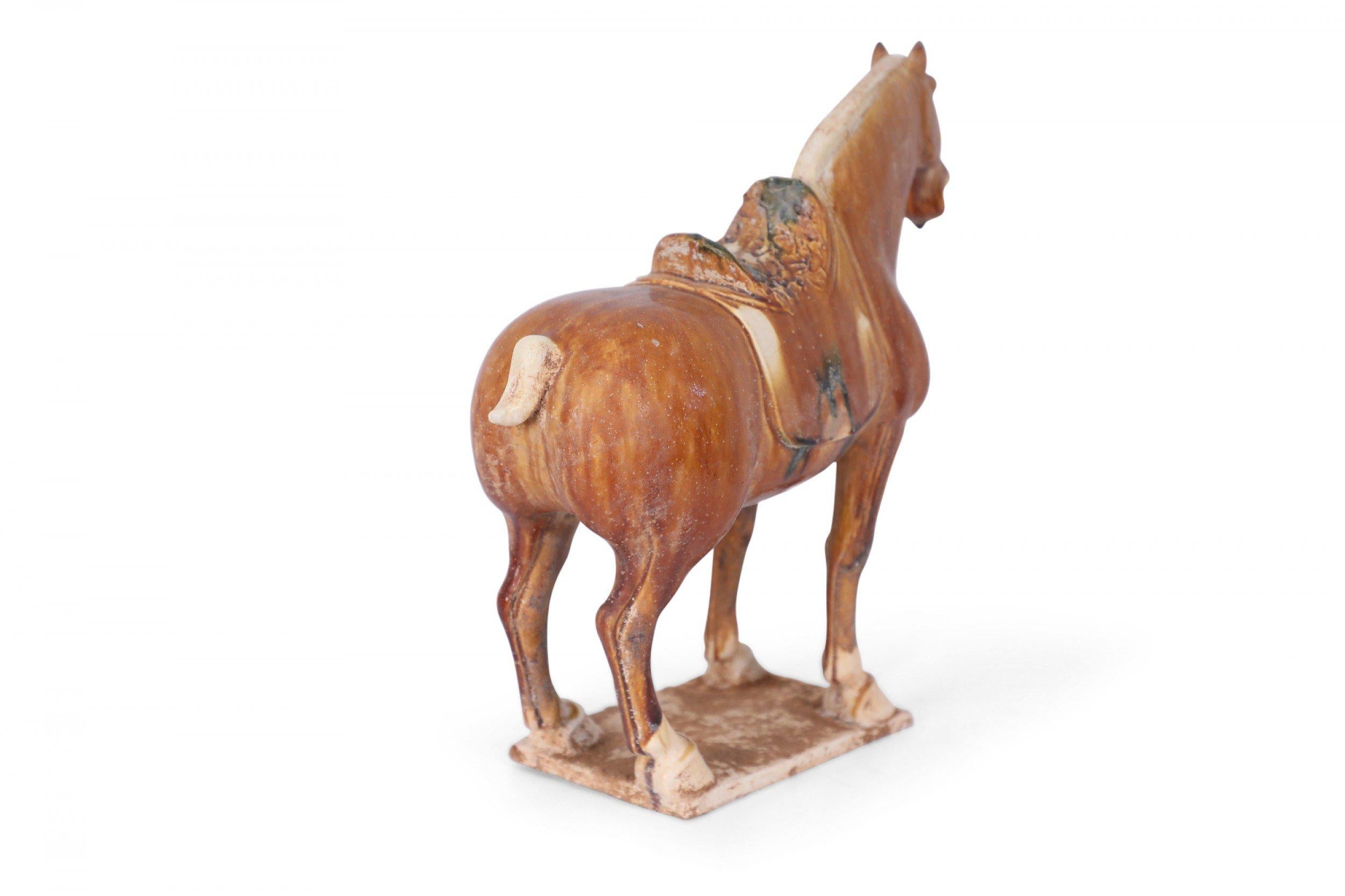 20th Century Chinese Sancai Glazed Tang Dynasty-Style Horse Figure For Sale