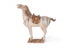 Chinese Sancai Glazed Tang Dynasty-Style Terra Cotta Horse Tomb Figure