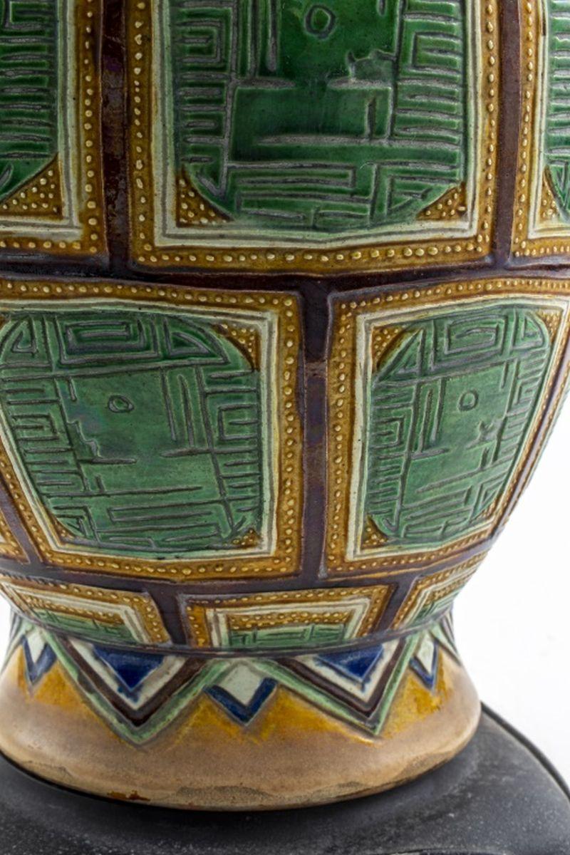 Vaso cinese Sancai Haitangzu montato come lampada in vendita 3