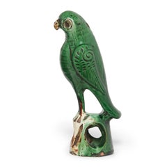 Chinese Sancai Parrot Incense Burner, c. 1900