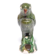Chinese Sancai Parrot Incense Burner