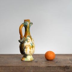 Chinese Sancai Pottery Phoenix Form Ewer in Glazed Ceramic