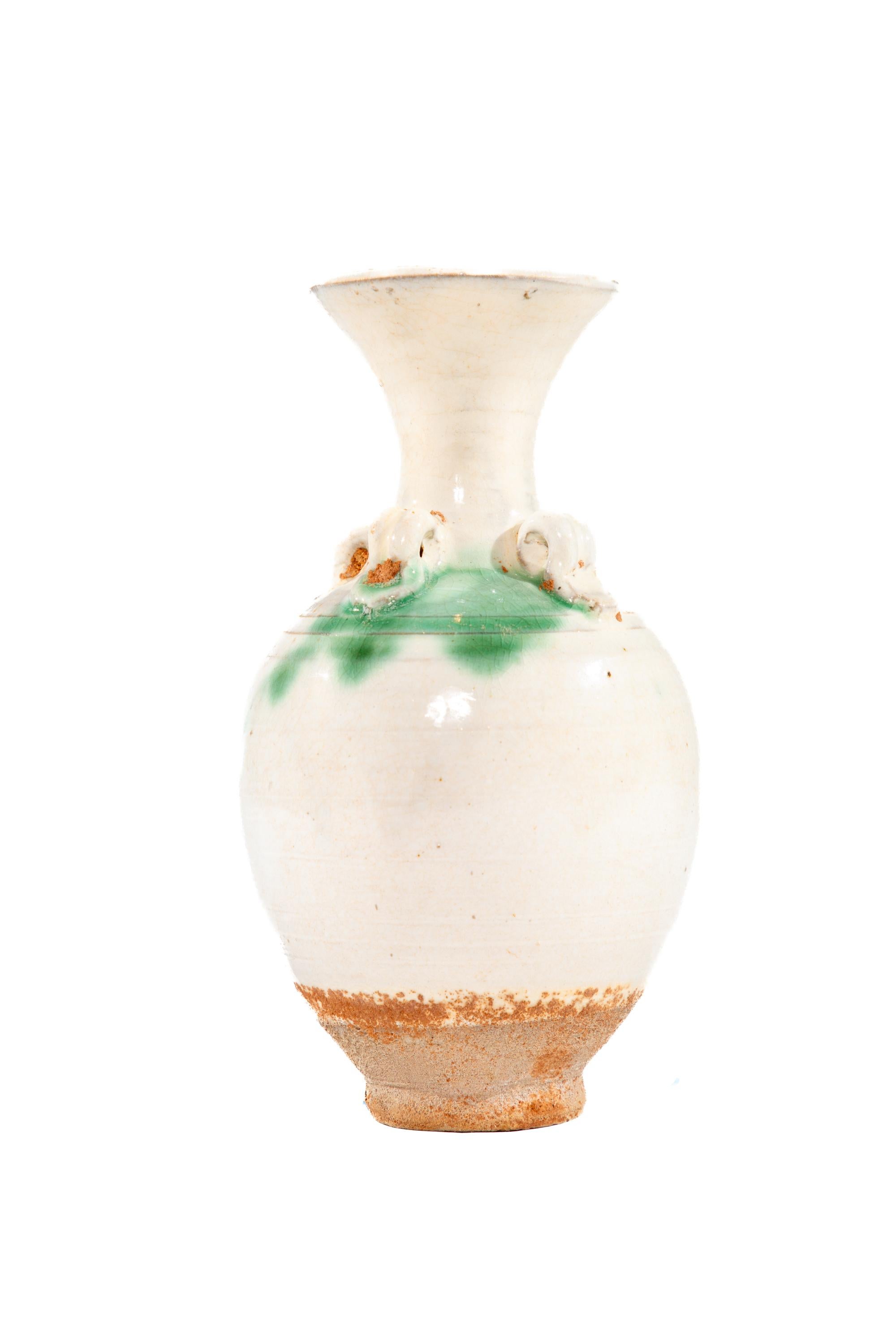 Chinese Sancai-style Glazed Ceramic Vase For Sale 1