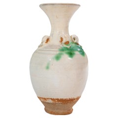 Vase chinois en céramique émaillée de style Sancai