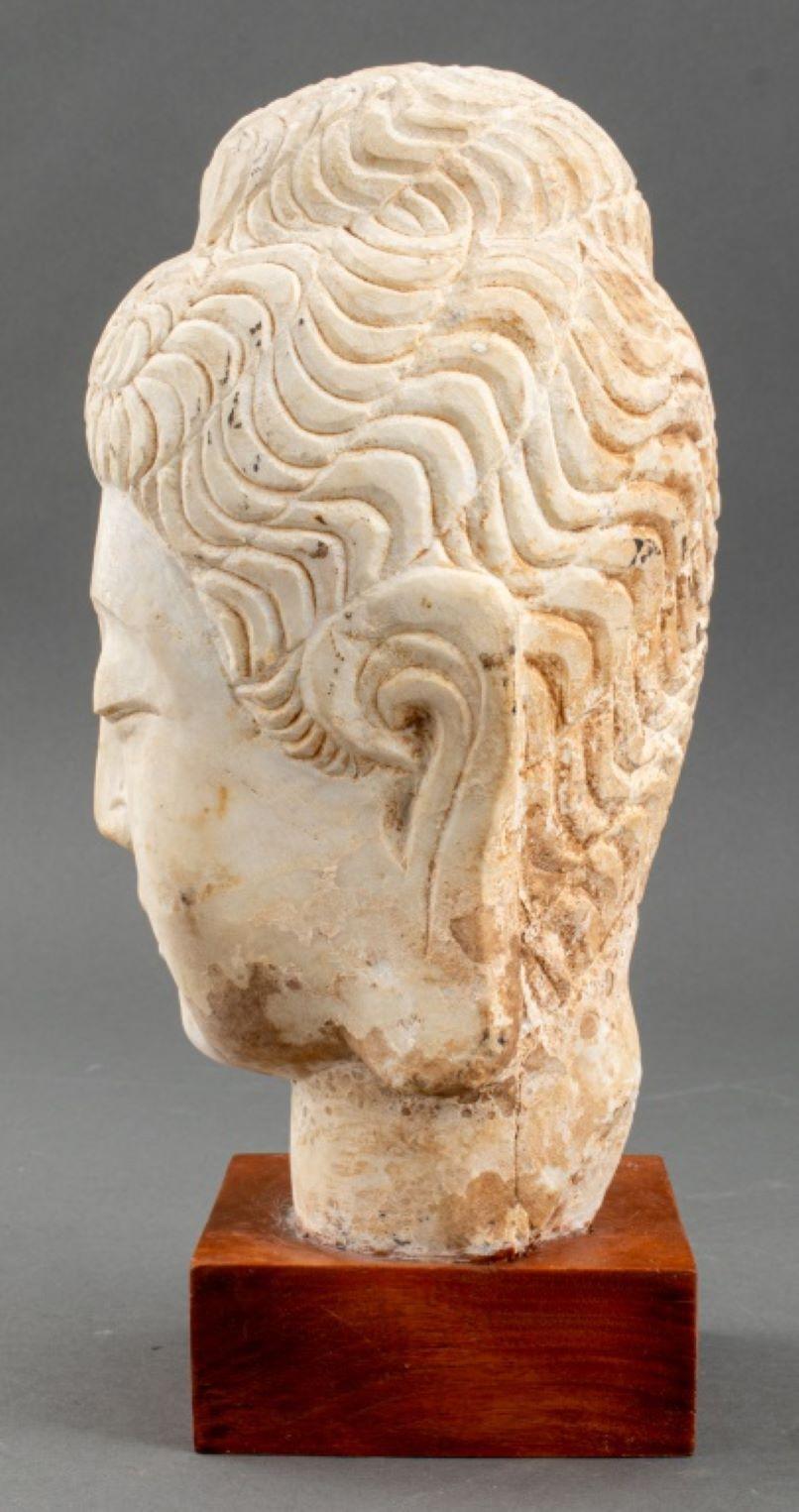 Chinese Sandstone Buddha Head Sculpture 2