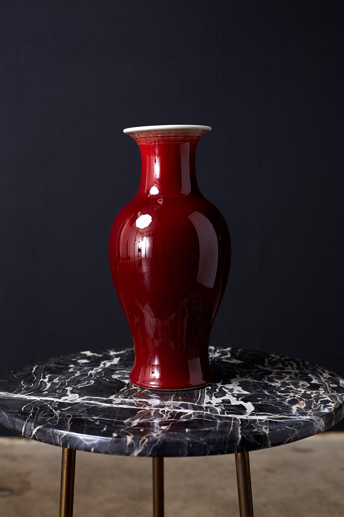 antique chinese oxblood vase