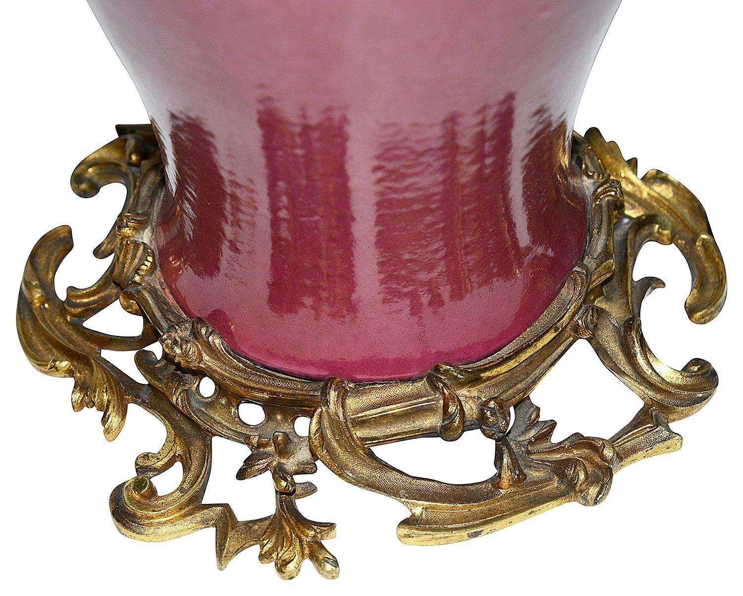 Exportation chinoise Vase / lampe chinois Sang Du Bœuf, 1860 en vente