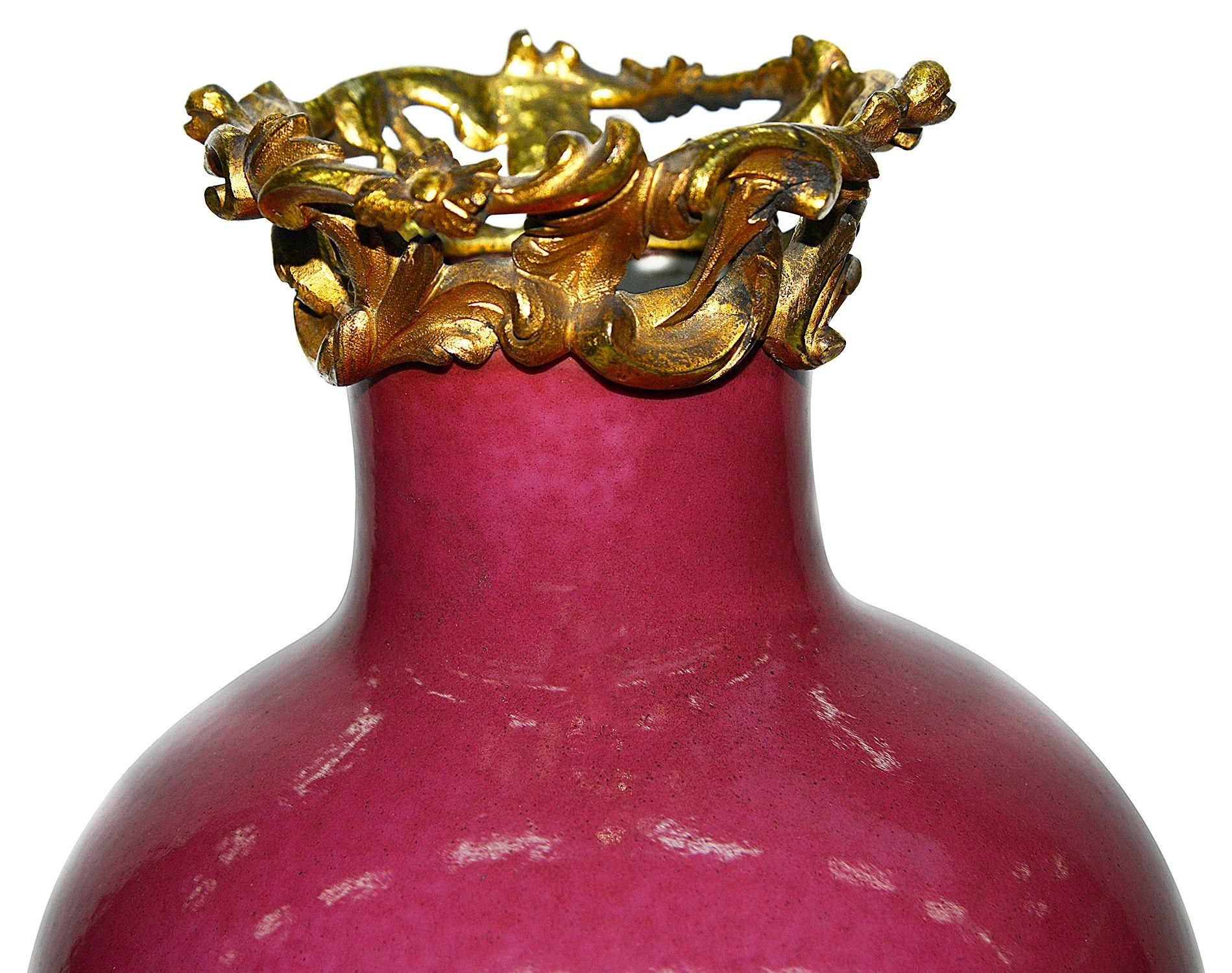 Chinois Vase / lampe chinois Sang Du Bœuf, 1860 en vente