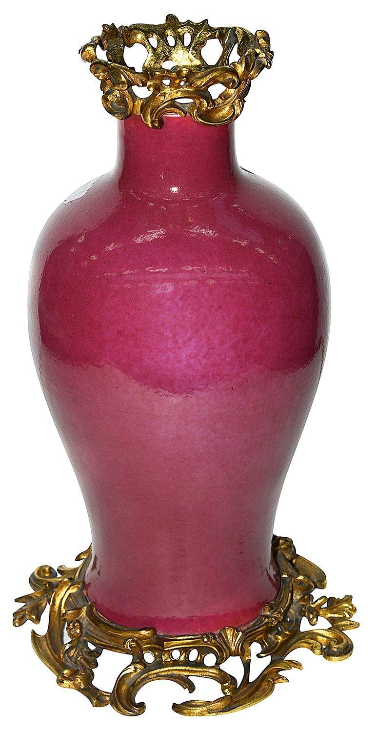Vase / lampe chinois Sang Du Bœuf, 1860 Bon état - En vente à Brighton, Sussex