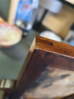 Chinese Scholar Marble Stone Table Screen Desk in 20th Century