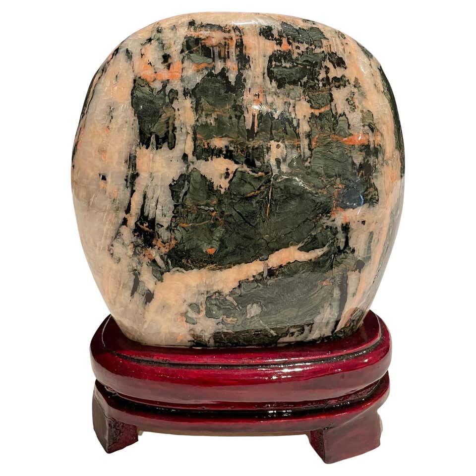 Scolar Rocks Large Spectacular Chinese Lingbi Scholar Stone on Stand For Sale at ...
