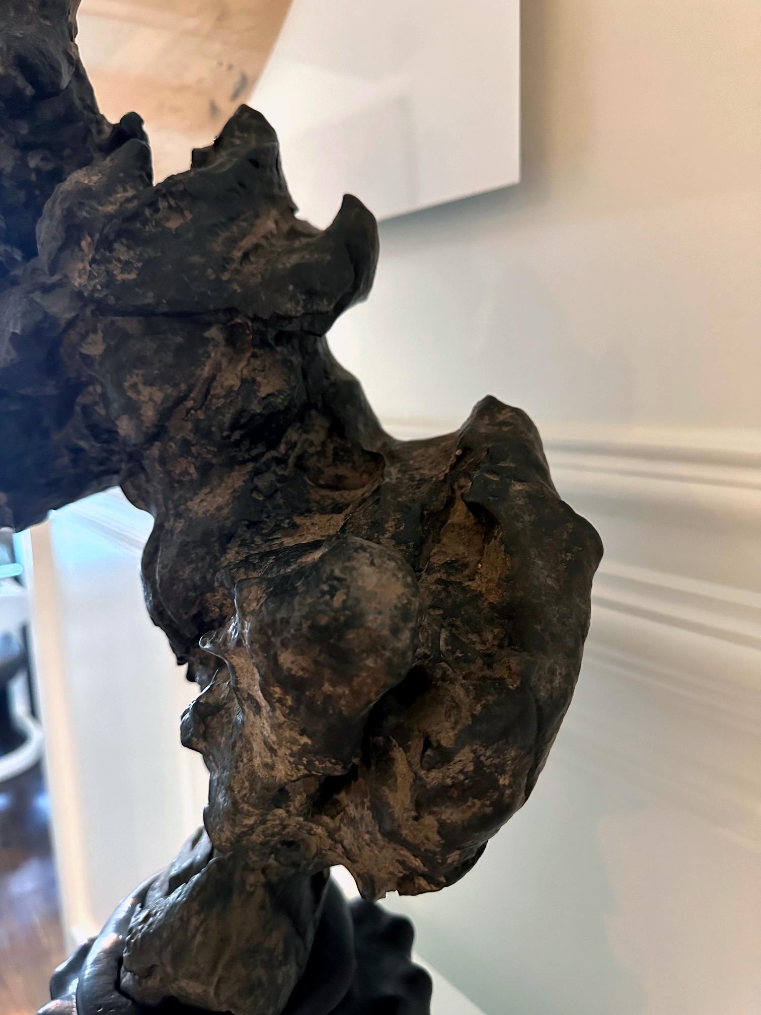 Pierre d'érudit chinoise Lingbi Stone sur Stand en vente 7
