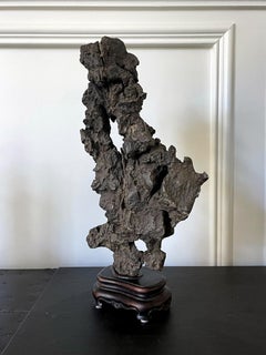 Chinese Scholar Rock Ying Stone on Display Stand