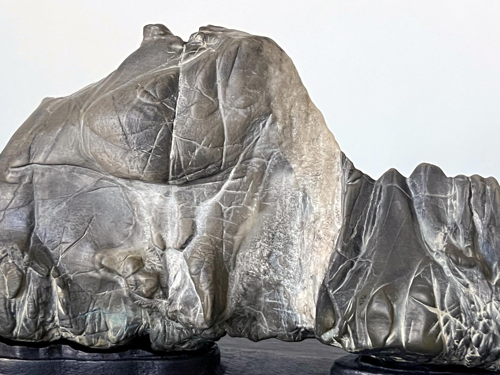 XIXe siècle Forme de montagne en pierre d'érudit chinoise avec support d'exposition en vente