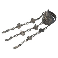 Chinese Scholars' Gathering Charm Ring, circa 1900