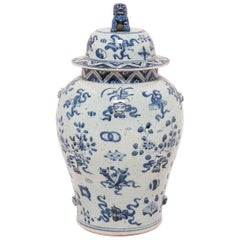 Chinese Scholar's Joy Covered Ginger Jar