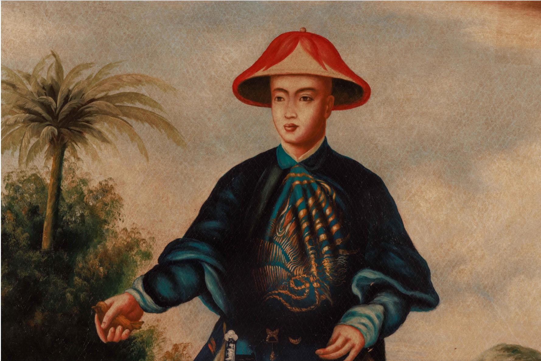 Chinese School, 19th Century A Large Portrait of An 