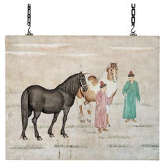 Chinese School Painting, in the Manner of Giuseppe Castiglione, 19th Century