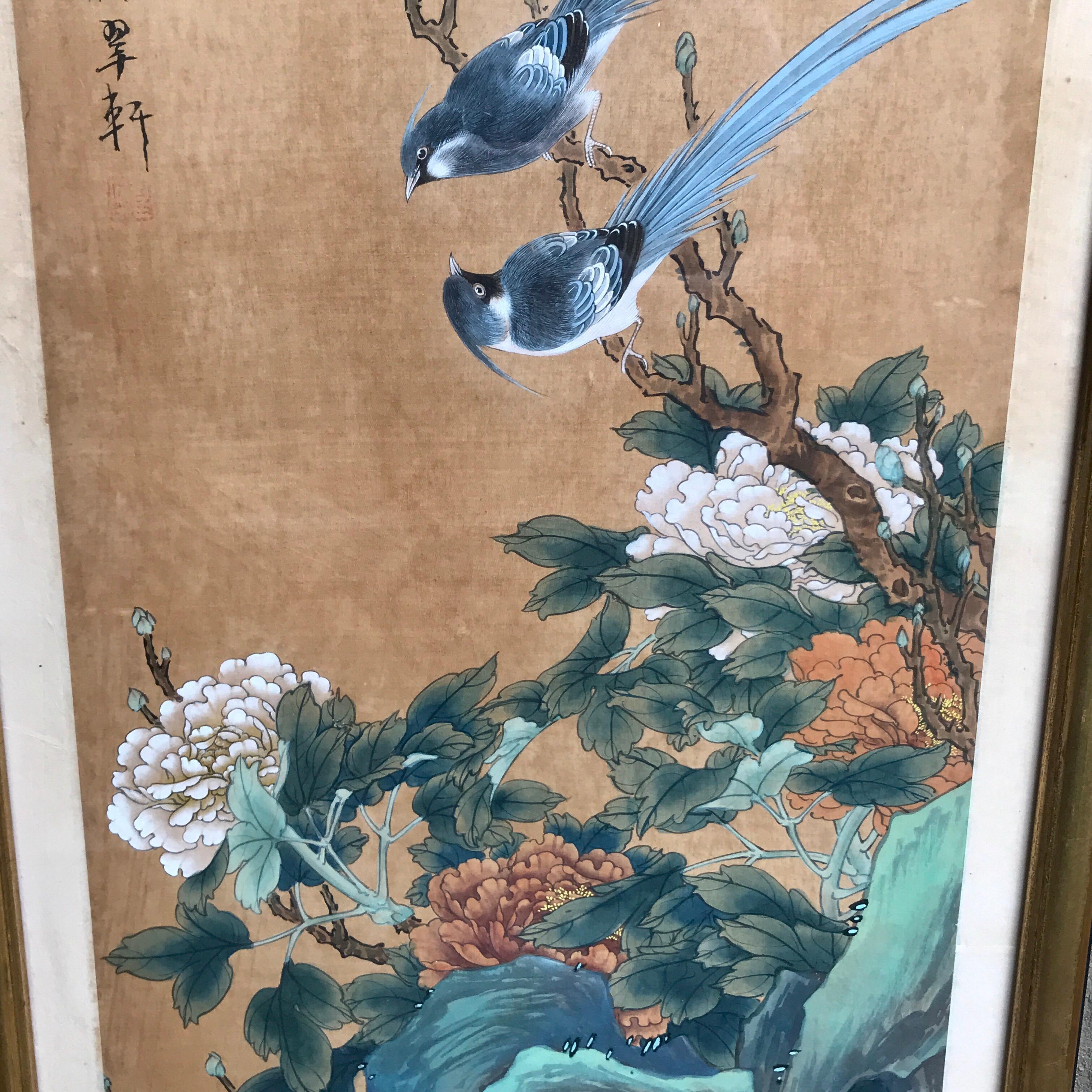 Chinese School Scroll Painting In Good Condition In Atlanta, GA