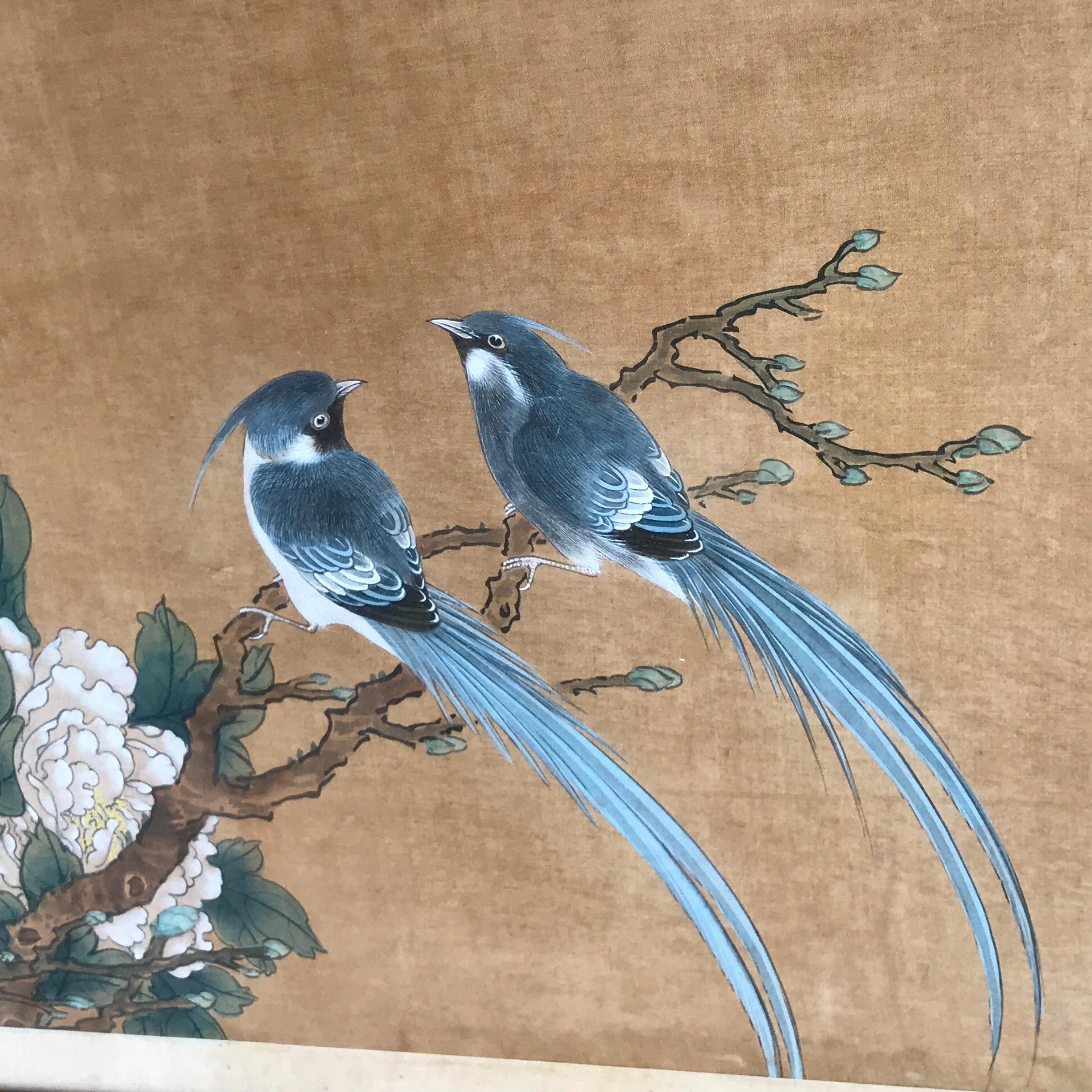 Paper Chinese School Scroll Painting