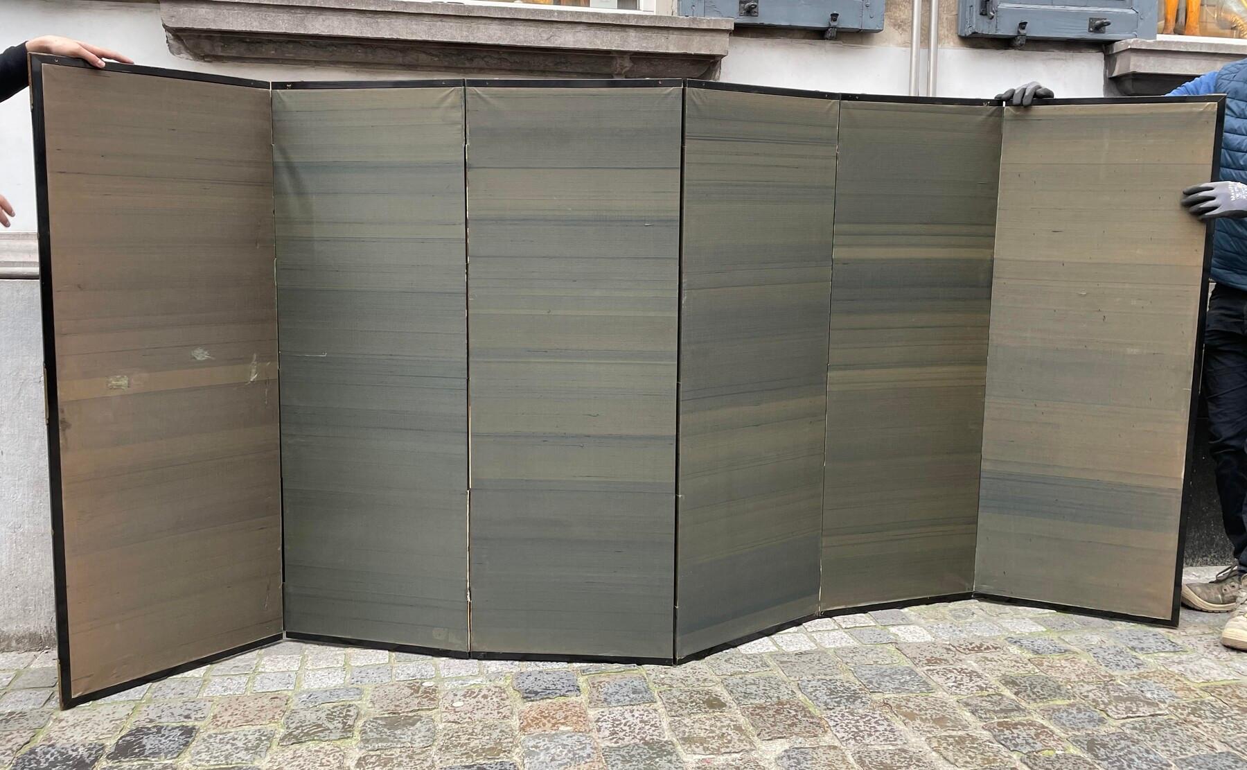 Chinese Screen with 6 Leaves, Early 20th Century In Good Condition In Brussels, BE