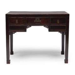 Chinese Scroll Foot Writing Desk, c. 1850 Chinese Scroll Foot Writing Desk, c. 1850