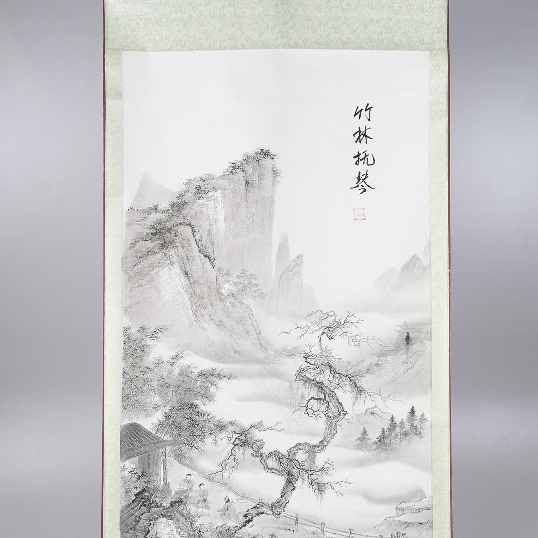 20th Century Chinese Scroll Painting Of A Landscape For Sale