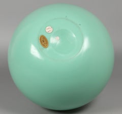 Chinese Sea Foam Green Peking Glass Spherical Vase, Early 19th Century