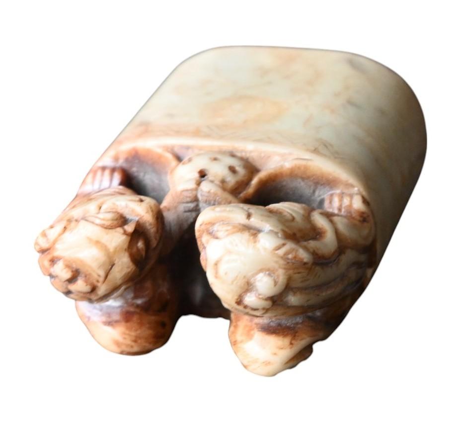 Chinese Seal Carved In Steatite, 19th Century For Sale 2
