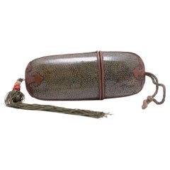 Chinese Shagreen Glasses Case with Tassels, circa 1900