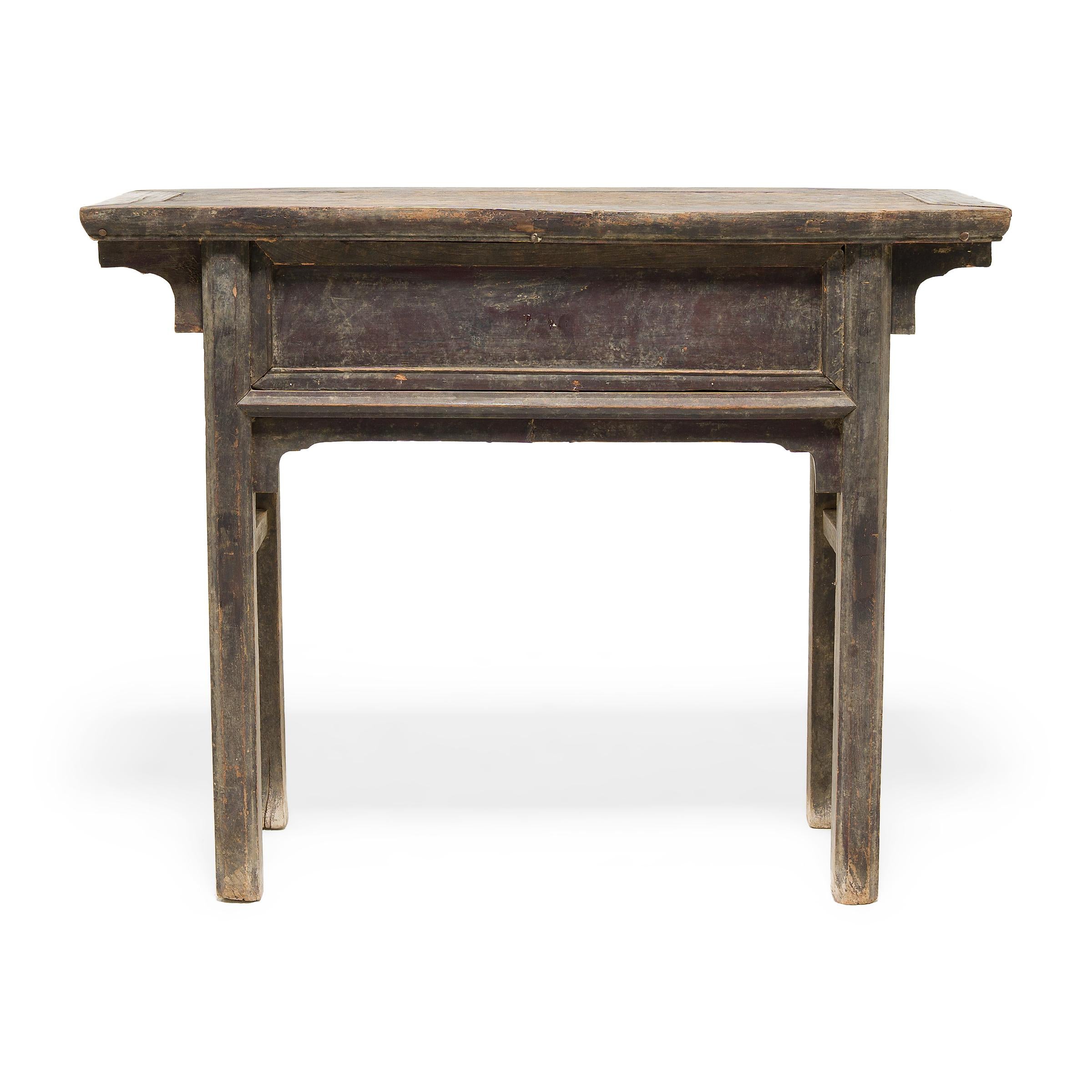 Rustic Chinese Shallow Offering Table, c. 1800 For Sale