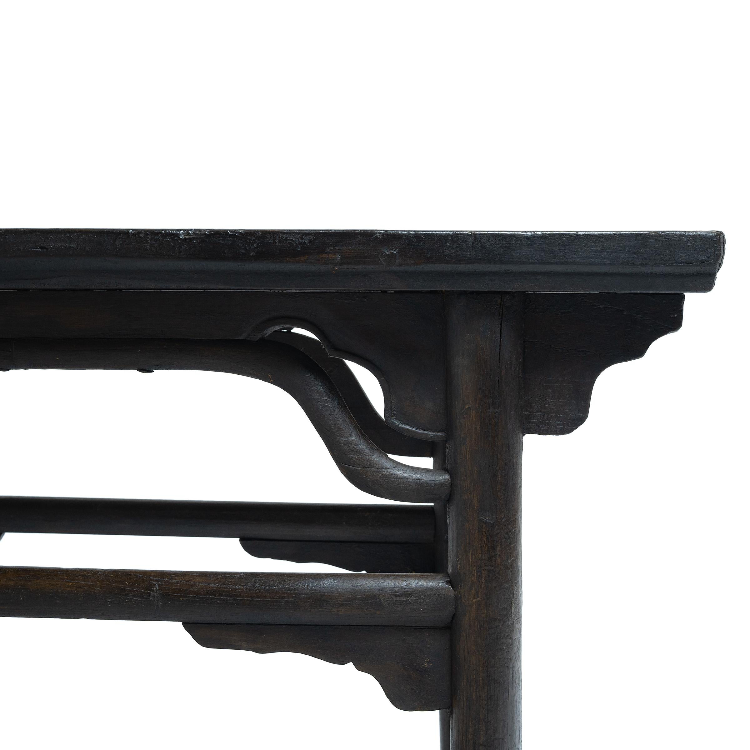Wood Chinese Shallow Wine Table, C. 1800 For Sale