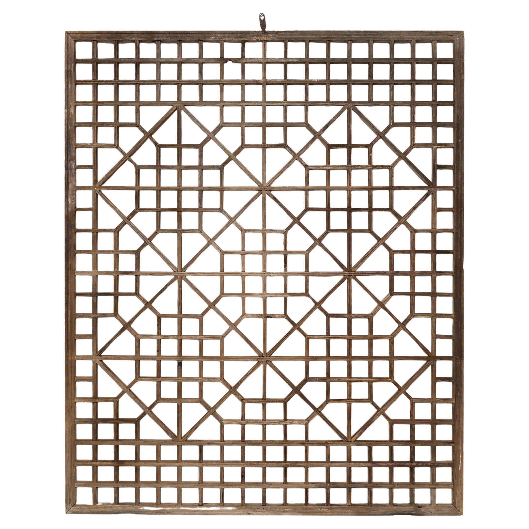 Chinese Shanxi Lattice Window Panel, circa 1900