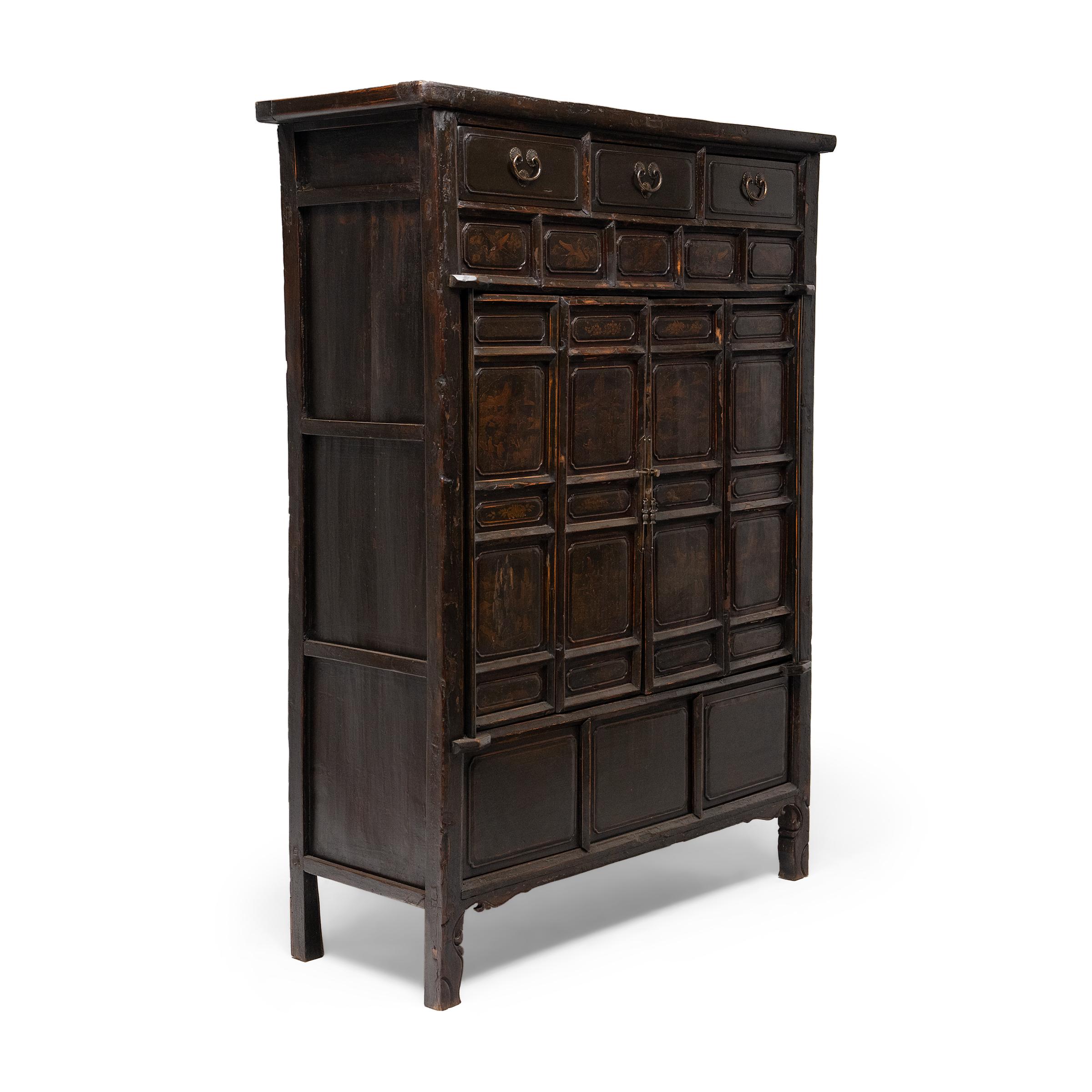 Qing Chinese Shanxi Paneled Cabinet, c. 1850 For Sale
