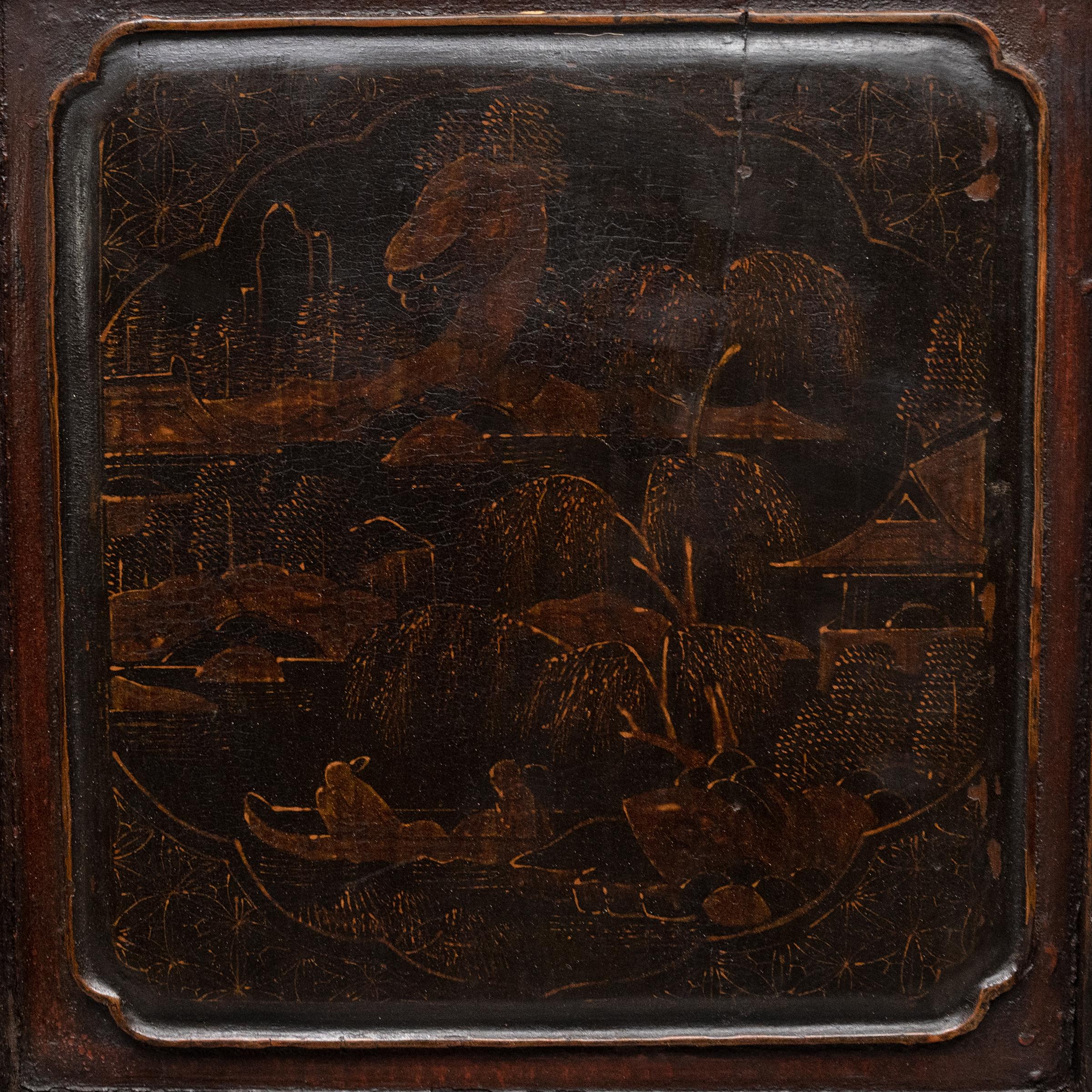 Chinese Shanxi Paneled Cabinet, c. 1850 In Fair Condition For Sale In Chicago, IL