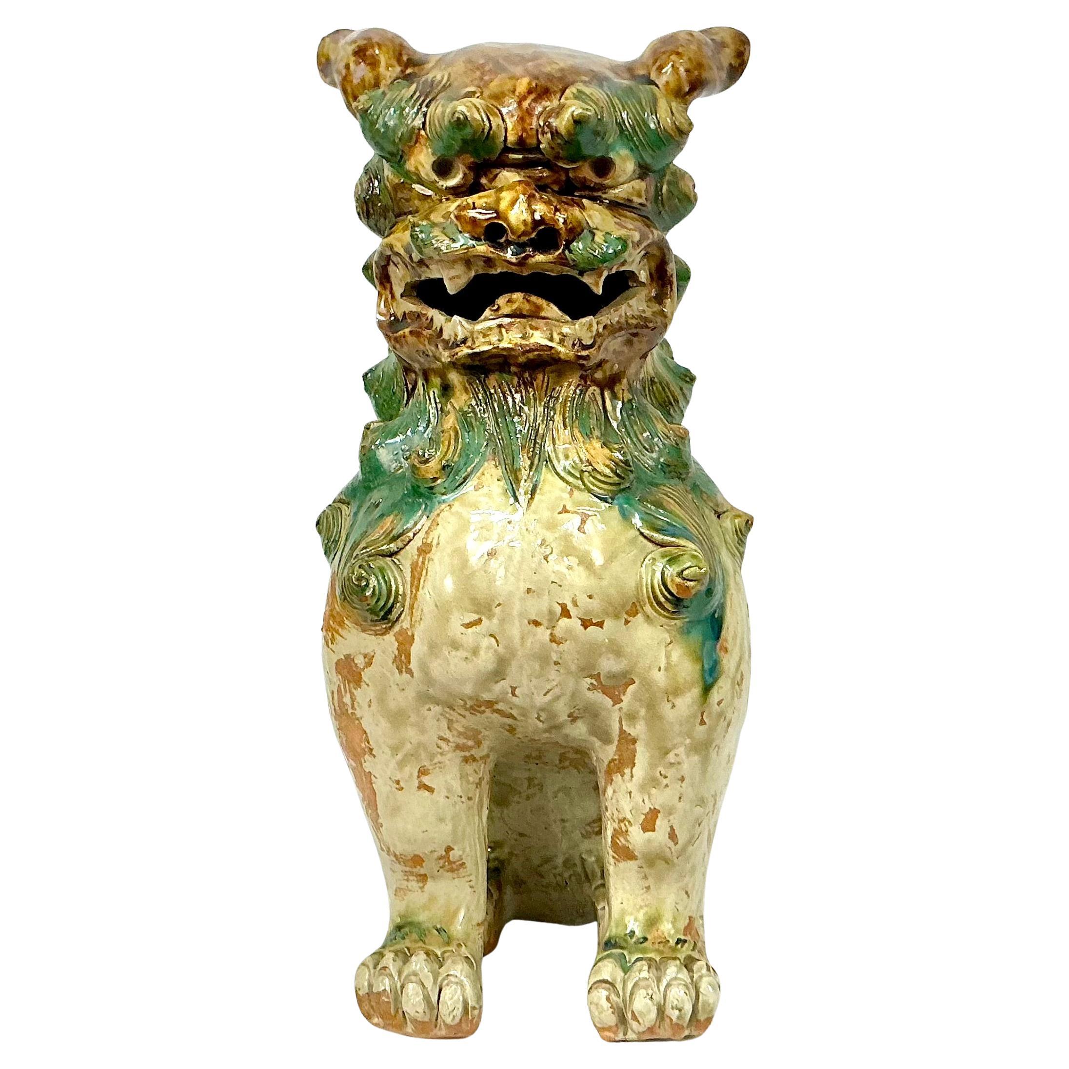 Chinese Export Chinese Shisa Foo Dog Figurines, A Pair For Sale