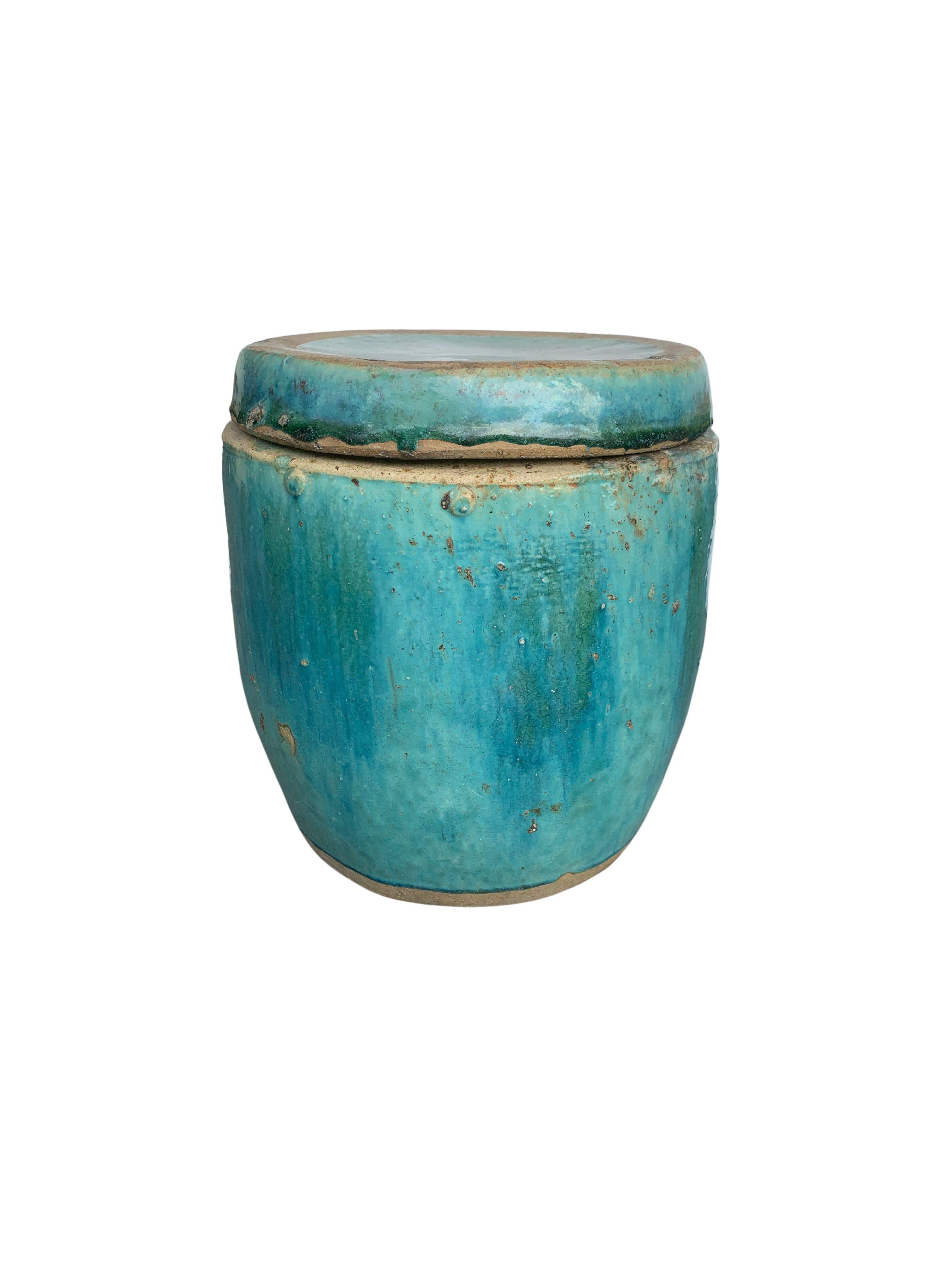 Chinese Shiwan Glazed Ceramic Jar / Planter, c. 1900 For Sale 1