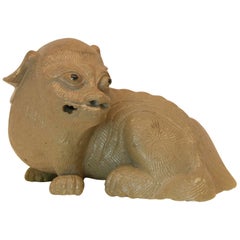 Chinese Shiwan Pottery Ornamental Guardian Lion, Mid-20th Century