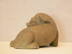 Chinese Shiwan Pottery Ornamental Guardian Lion, Mid-20th Century