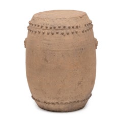 Chinese Shizi Terracotta Drum, Late 19th Century
