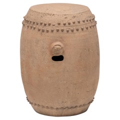 Chinese Shizi Terracotta Drum, Late 19th Century