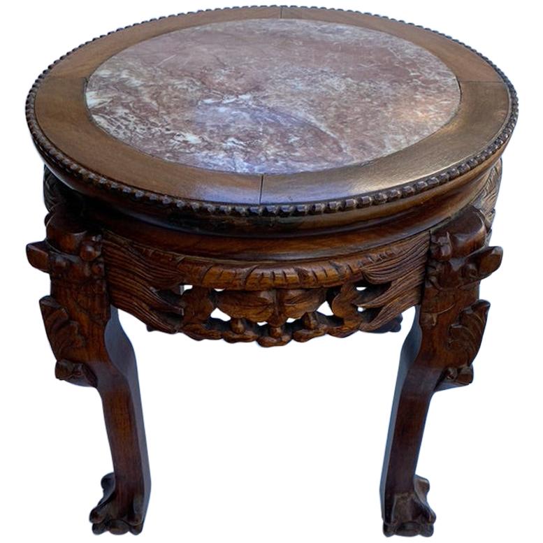 Chinese Short Side Table Mahogany For Sale