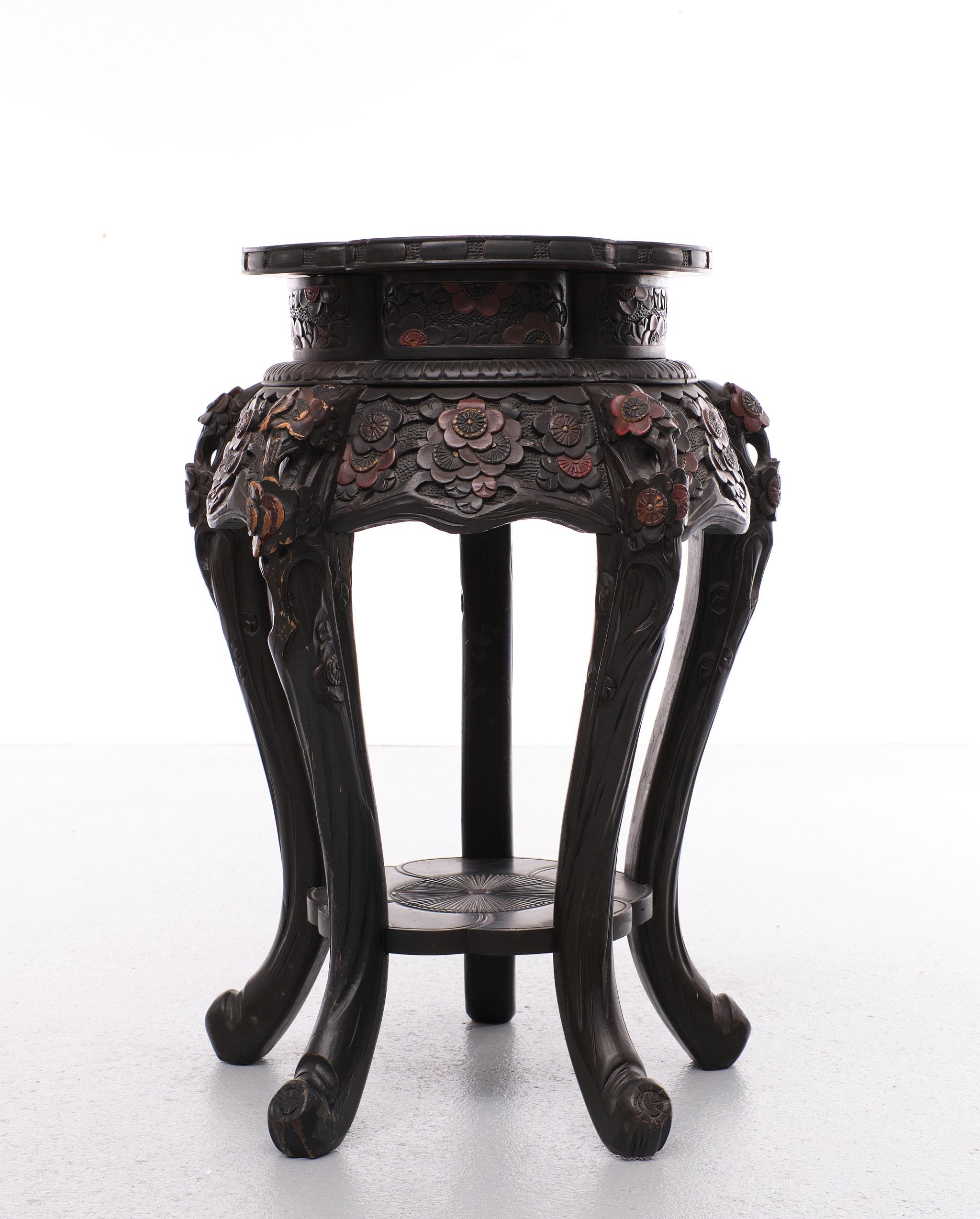 Chinese Export Chinese Side Table Hand Carved, 1920/30 For Sale