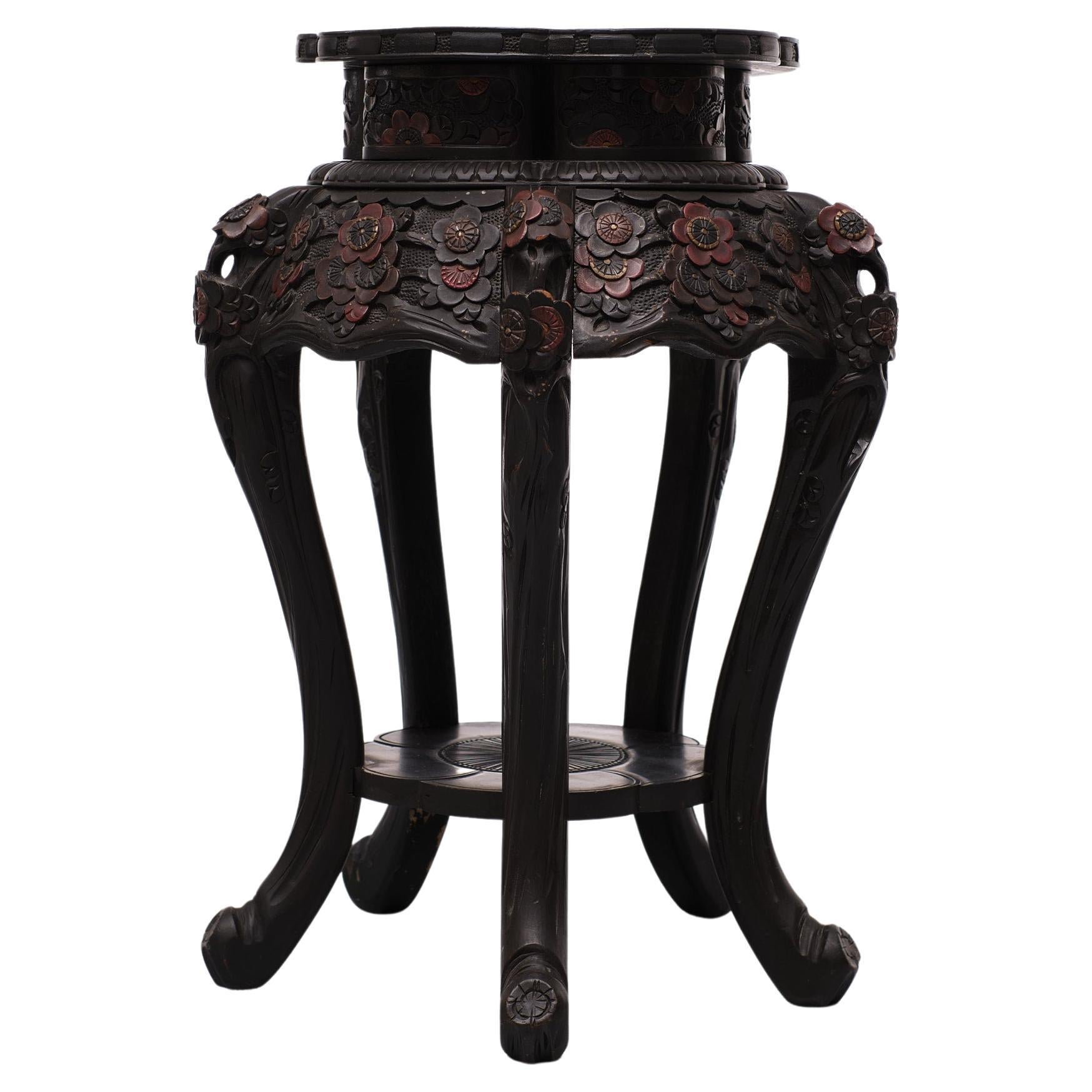 Chinese Side Table Hand Carved, 1920/30 For Sale