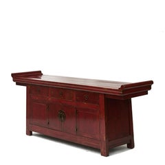 Chinese Red Lacquered Sideboard
