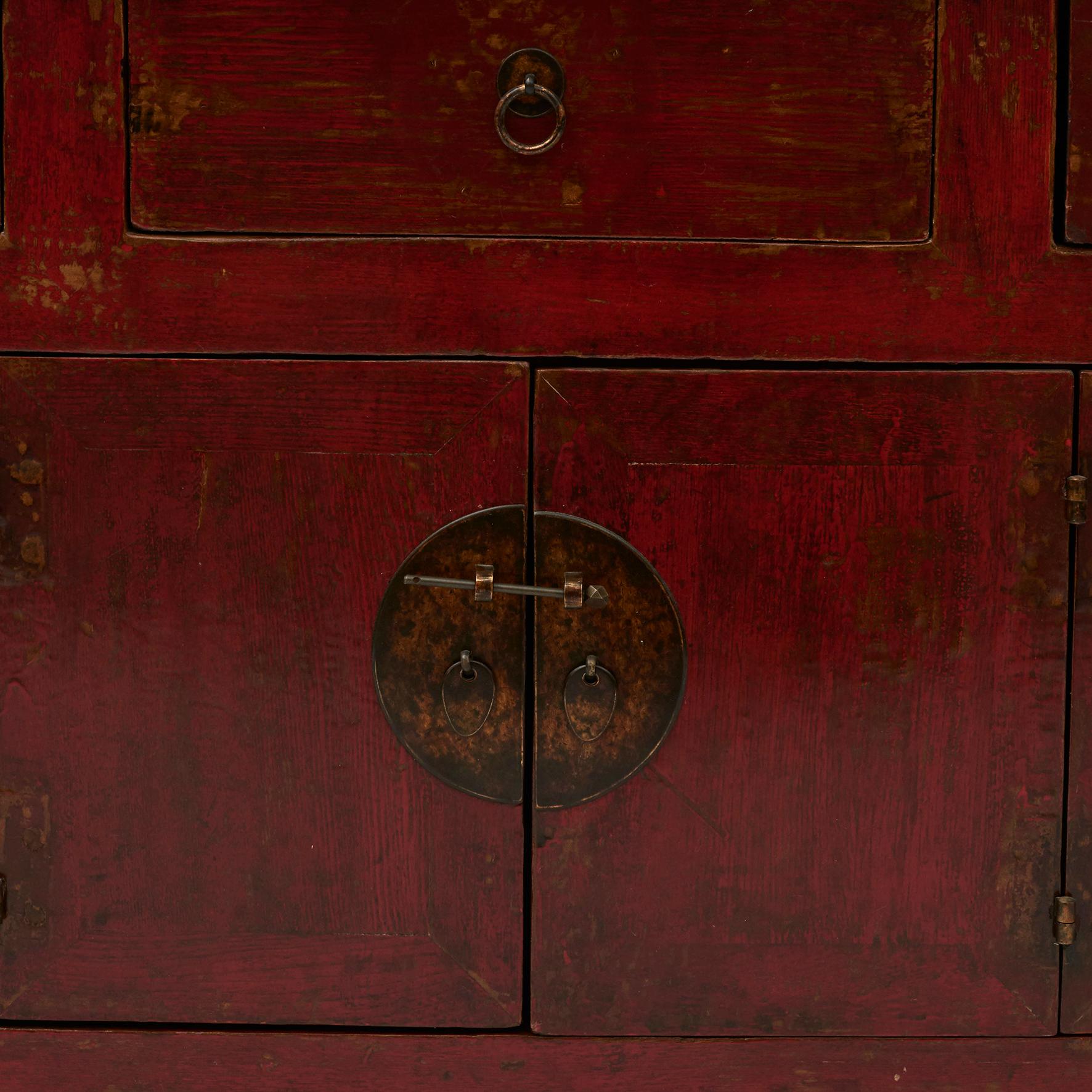 Chinese Red Lacquered Sideboard 1