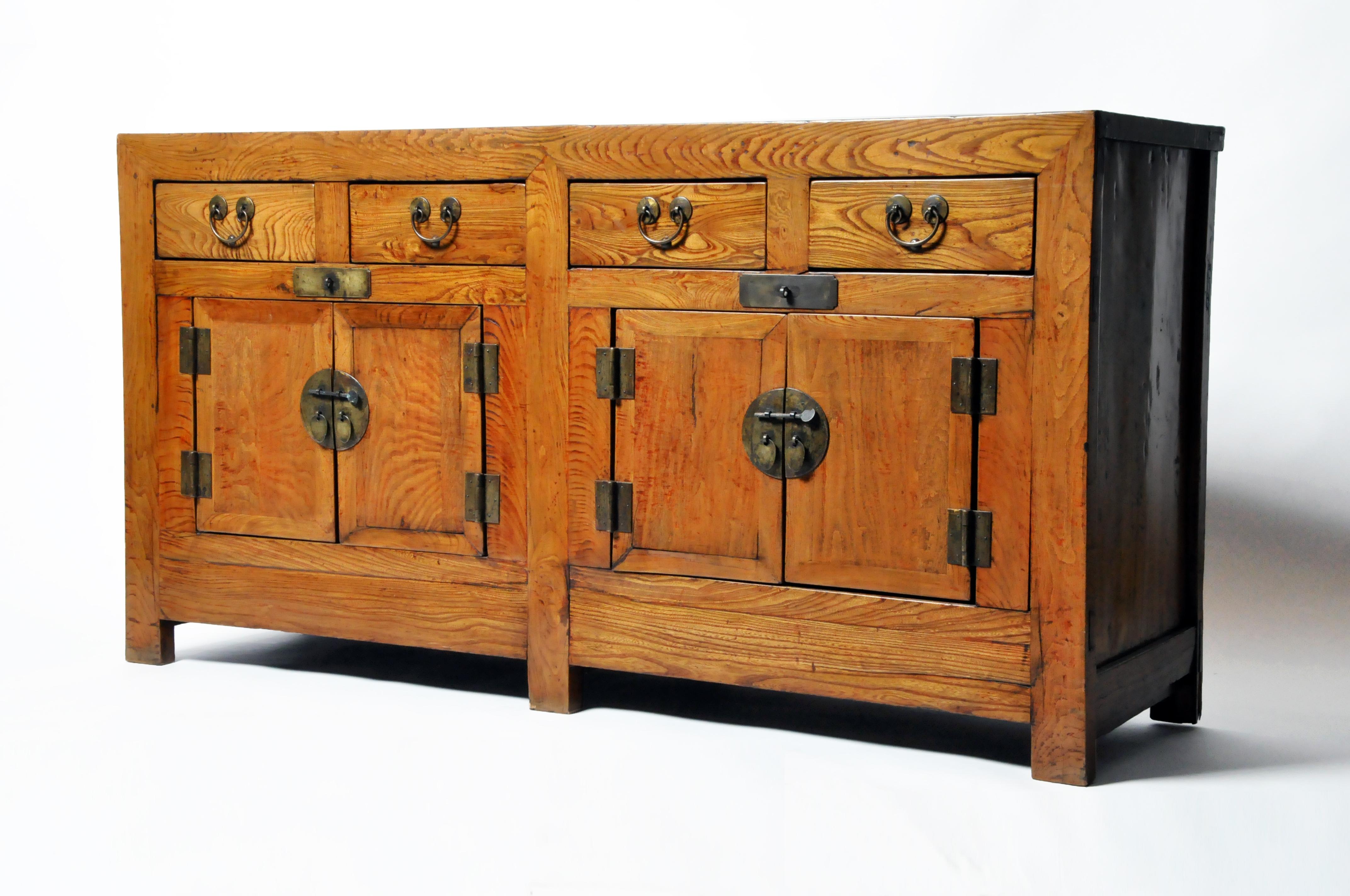 Chinese Sideboard with Four Drawers and Two Pairs of Doors 10