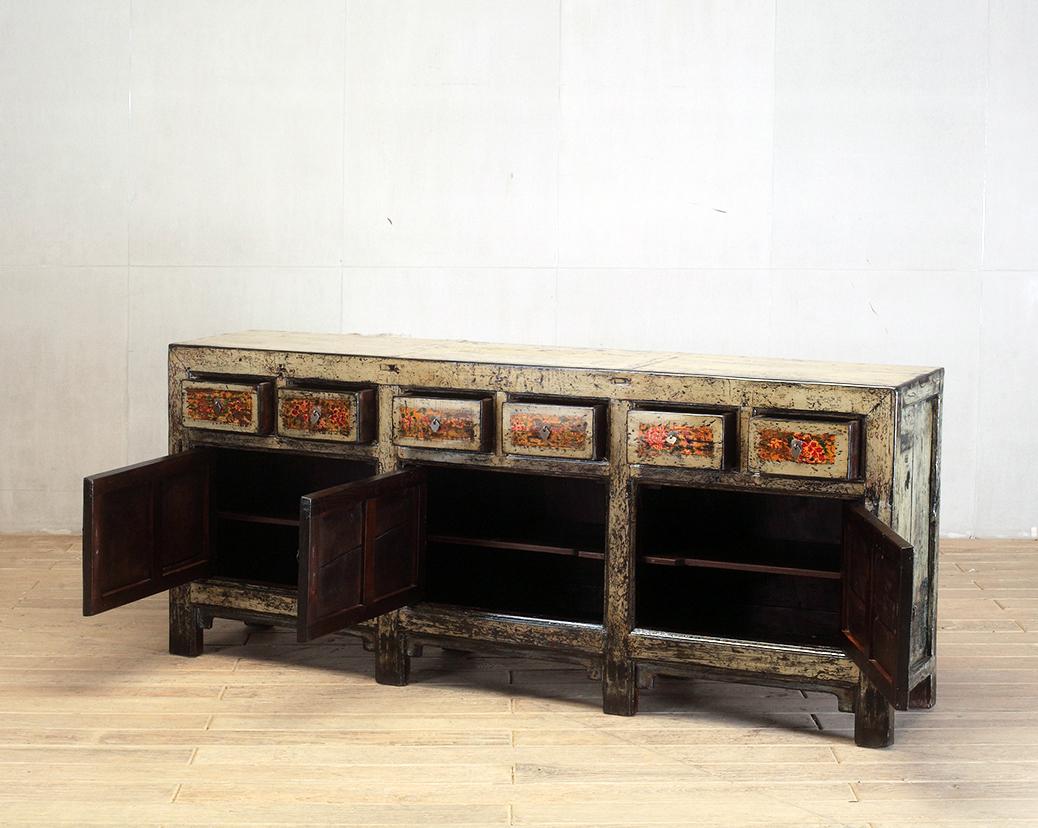 Chinese Sideboard with Six Drawers and Restoration 3