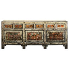 Chinese Sideboard with Six Drawers and Restoration