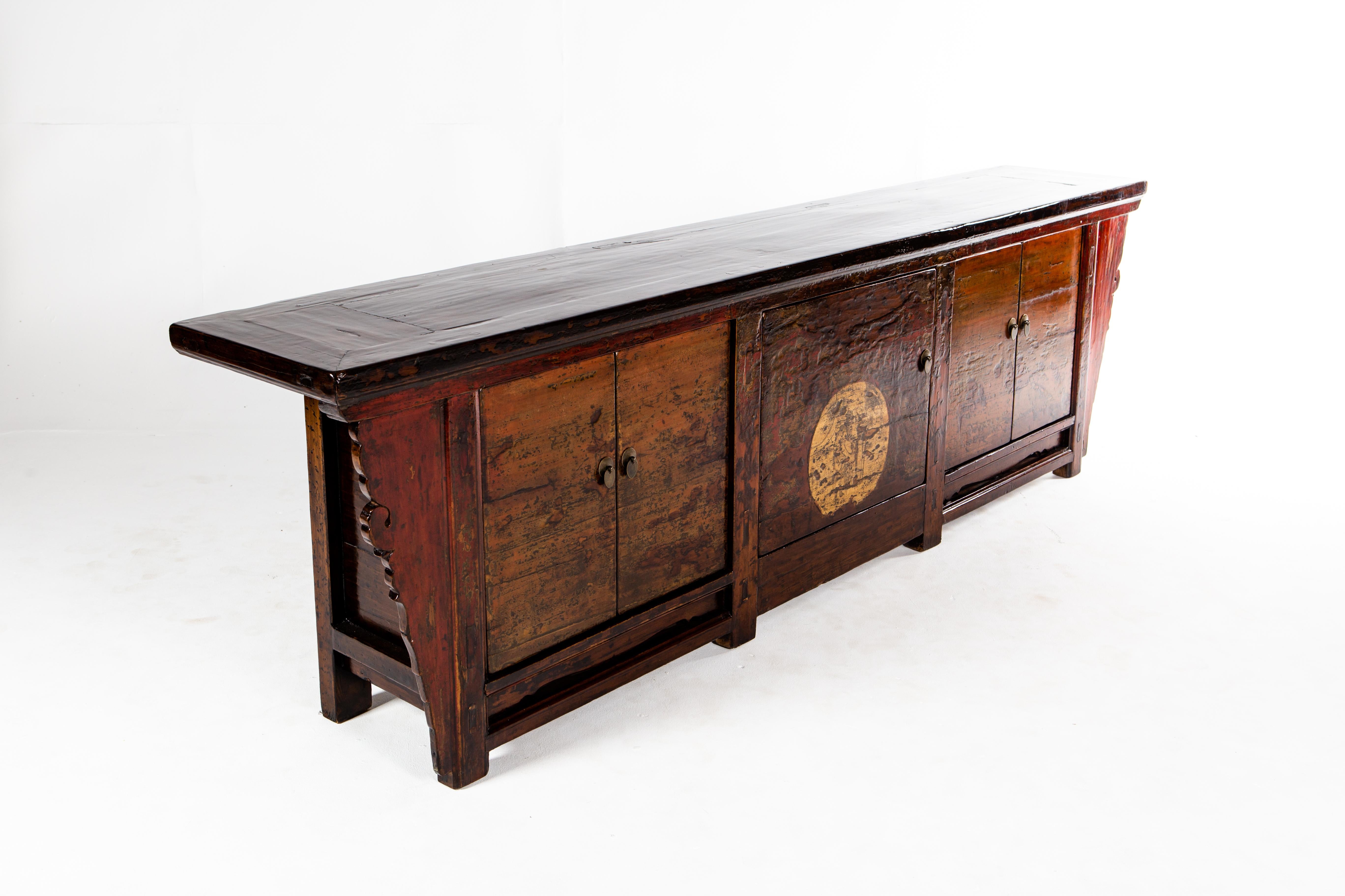 20th Century Chinese Sideboard with Three Pairs of Doors